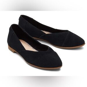 TOMS Jutti Neat Black Suede Flat